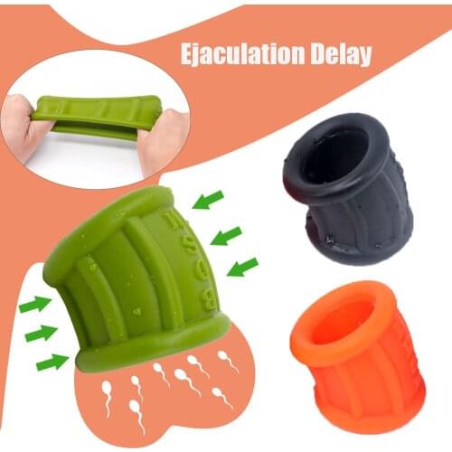 BDSM Elastic Silicone Scrotum Bondage Sleeve Testicle Stretcher Penis Erection Delay Ejaculation Lock Cock Ring Male Sex Product