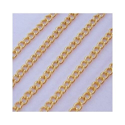 Free shipping!!!!200M/lot DIY jewelry finding- Twist Curbe jewelry Chain 2.5x3.5mm