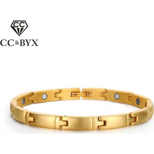 CC Classic Bracelets For Women 19cm Stainless Steel Golden Magnet Bangles Mens Jewelry Bracelet Drop Shipping Bijoux BR-008