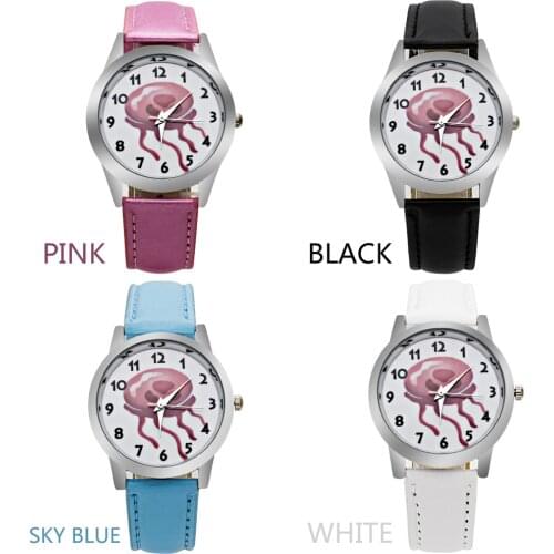 Little Boy Girl Ocean Animal Pattern Child Watch High Quality Stainless Steel Dial Quartz Kids Student Clock Childrens Day Gift