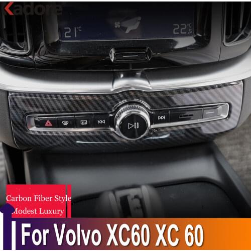 For Volvo XC60 XC 60 2018 2019 2020 Car Interior Air Conditioning Vent Cover Trim AC Outlet Switch Molding Car-Styling Stickers