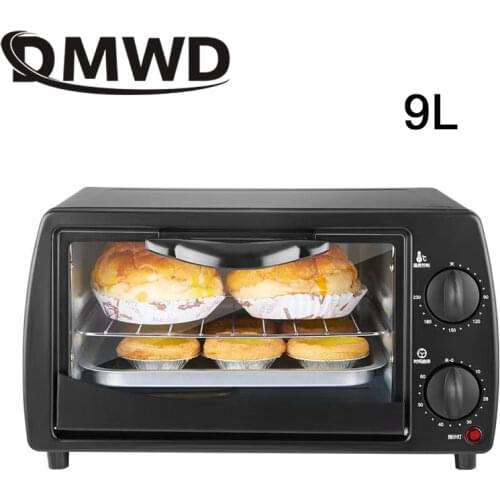 DMWD Electric Convection Oven Bakery Toaster Bread Maker 12L Mini Cake Pizza Breakfast Baking Machine Timer Roaster Grill EU US