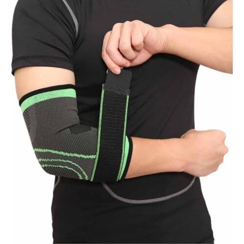 Breathable Elbow Brace Support Safety Pressurized Bandage Outdoor Elbow Pads for Sport Basketball Fitness Elastic Arm Elbow 2021