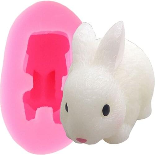 Easter Rabbit Soap Mold Animal Silicone Cake Molds Resin Clay Candle Bunny Fondant Chocolate Mould Kitchen Baking Cake Tools