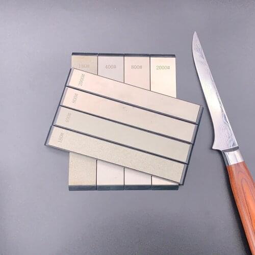 4 pcs Diamond Knife Sharpening Stone Grindstone Cutter whetstone 120 400 800 2000 grit kitchen Sharpener Tool Surface Whetstone