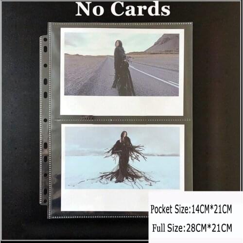 20PCS/LOT 2 Pockets 14cm*21cm Card Pages Board Game Cards Holder Barriers For Protector Postcard Star Photo Pictures Album Page