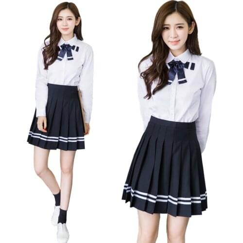 Class uniform school uniform suit college style boys and girls high school students jk Japanese sailor suit pleated skirt
