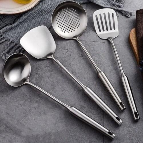 6 pcs Stainless Steel Spatula Kitchen Slotted Turner Rice Shovel Ladle Utensil Tools Cookware Set Dropshipping utensilio cocina