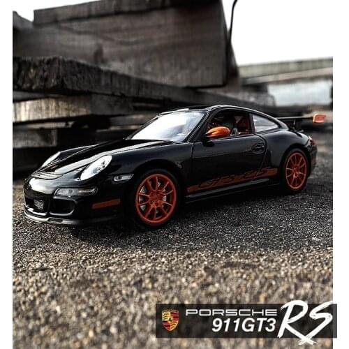 1:24 911 GT3 RS blue car alloy car model simulation car decoration collection gift toy Die casting model boy toy