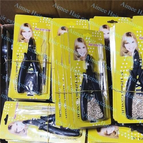 NanoRings hair extension tool kits(200/500pcs NanoRings within Silicone+1pcs Nano plier+1 pcs NanoRings multifunctional needle)