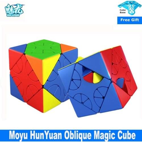 Newest Moyu HunYuan Oblique Magic Cube 3x3 double star pyramid meilong Speed Cubes 3x3x3 Puzzles Toys For Children Cubo Magico