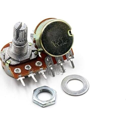 5PCS WH148 B 1K 2K 5K 10K 20K 50K 100K 250K 500K 1M Single Potentiometer L15MM