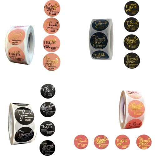 Stunning 4 Types Gold/Sliver Foil "Thank You for Supporting My Small Business" Stickers 500pcs Baking Envelope Gift Decor Labels