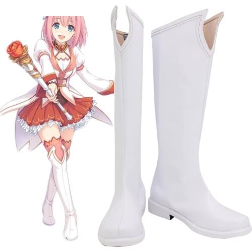 Princess Connect Re:Dive Yui Kusano Cosplay Boots White Shoes Custom Made Any Size