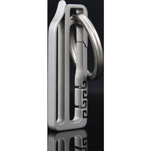 EDC Belt Buckle Outdoor Tool Titanium Alloy Keychain Buckle Mens Waist Hanging Ring