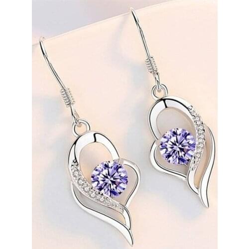 Romantic and exquisite standard Diamond Love Earrings