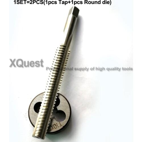 1set Trapezoidal thread tap Round Die Tr8x2 Tr10x2 Tr12x2 Tr14x3 Tr16x3 Tr18x3 Tr20x3 Trapezoid dies Taps Tr 14x4 10x3 12X3 16X4