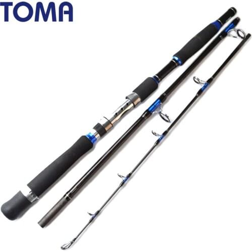 TOMA Fast Action Boat Spinning Fishing Rod Jigging Carbon Fiber Max Power 20kg H 1.8m 1.95m 2.1m Saltwater Trolling Fishing Rod