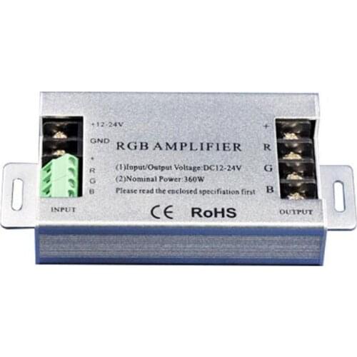 360W RGB LED Aluminum Shell Power Amplifier Relay Signal Amplifier for Strip Lights 20pcs