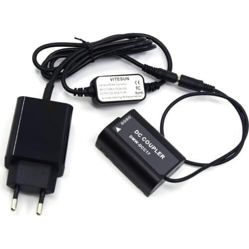 Power Bank USB Type C Cable AC8+DMW-DCC17 Dummy Battery BLK22 DC Coupler +PD Charger for Panasonic Lumix S5 DC-S5 DC-S5K