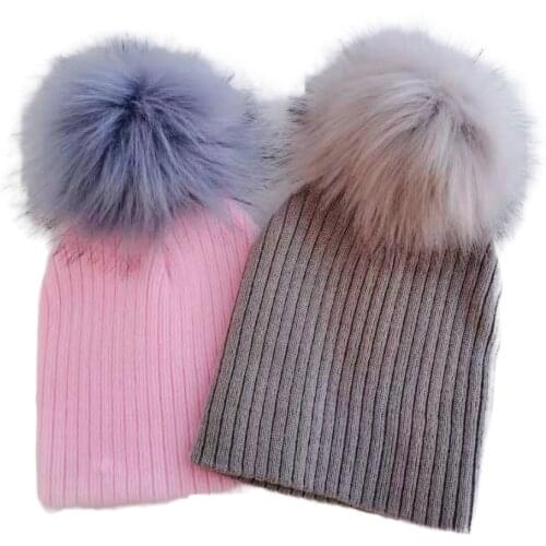 Infant toddler baby knitting winter hat cap girl boy kids pom pom children beanies casual skullies knitted photography props