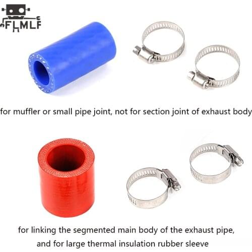 Exhaust Pipe High Temperature Resistant Connection Sleeve Fit 1/5 Hpi Rofun Km Rovan Baja LT MCD FG GoPed Redcat Car Toys Parts