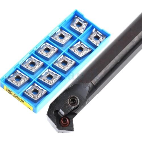 S20R-MCWNR12 S20R-MCWNR12 Internal turning toolholder of CNC lathe High-strength cutting+10pcs high quality CNMG Carbide inserts