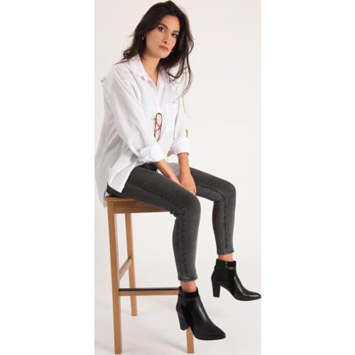 CZ London Genuine Leather Women 'S Heels Buckled Boots Zipper Piece Booties