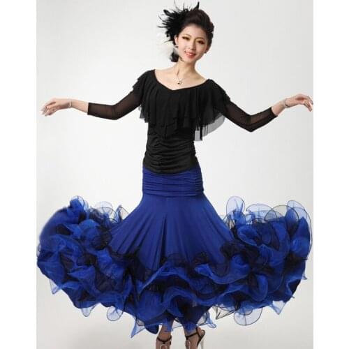 Women Expansion Modern Dance Dress Sexy Lady Ballroom Dance Dress for Competition Standard Dance Dress Waltz Foxtrot Dress 89