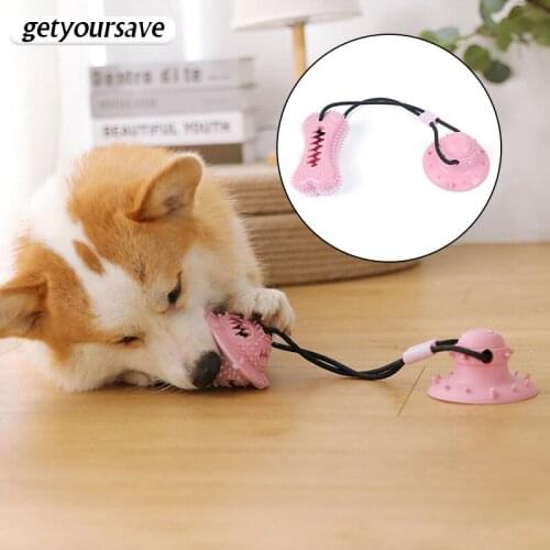 Chewing Toys for Dog Bite-resistant Dog Toy Globbles Leakage Food Ball Play&Bite Cleaning Teeth Relieving Boredom Puppy Dog Ball