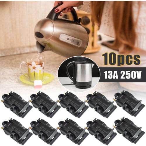 10Pcs 13A Electric Kettle Thermostat Switches Electric Kettle Thermostat Automatic Power-off Kitchen Appliances Accessories