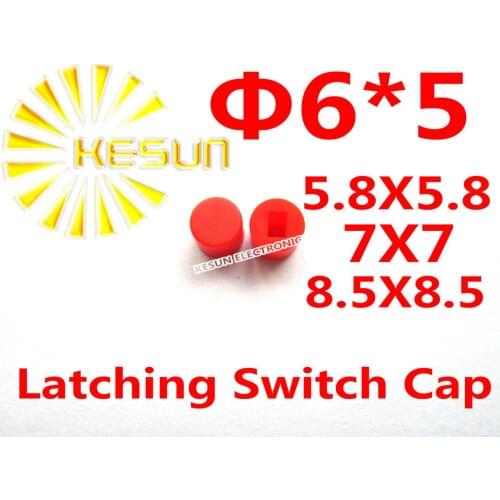 1000PCS RED Cap For 5.8X5.8 7X7 8.5X8.5 Latching Switch Self-lock Push button Switch