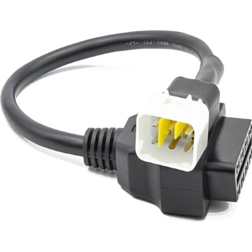 OBD Motobike Connector 6Pin to OBD2 16Pin Adaptor Cable for Benelli Motorcycle Fault Detection OBD Connector OBD Extension cable