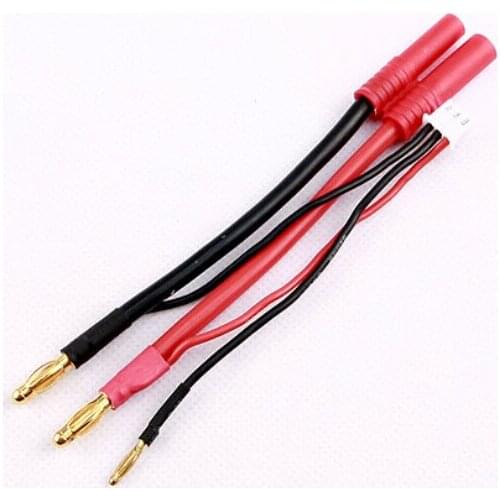 2pcs * 4.0mm Banana W/ Shell Housing Convert to 4.0mm Banana Connector Balance Charger Cable