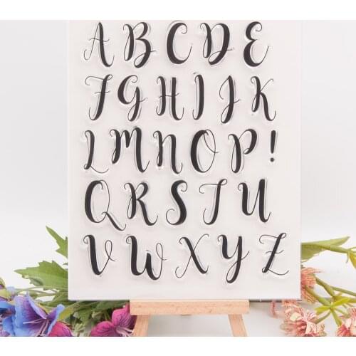 2021 New Letter Clear Stamps Transparent Silicone Stamp for DIY Scrapbooking Paper Card Craft Tools
