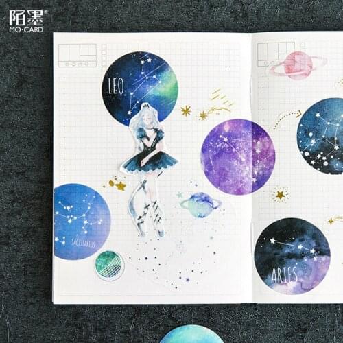 45pcs /Pack Dream Star Line Lace Adhensive Stickers DIY Decoration Stickers Sealing Paste Stick Label