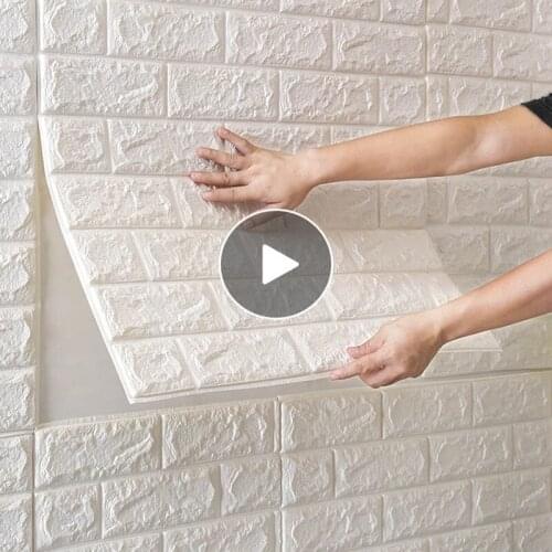 70x38cm 3D Wall Stickers Self Adhesive Foam Brick Room Decor DIY 3D Wallpaper Wall Decor Living Wall Sticker For Kids Room