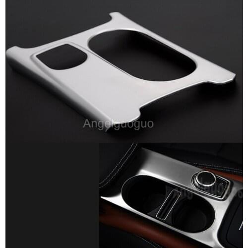 Angelguoguo Car water cup holder frame decal cover trim sticker accessories for Mercedes Benz A / GLA / CLA Class
