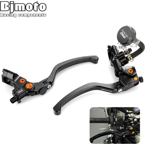 BJMOTO Pair 22mm 7/8"Motorcycle Front Clutch and Brake Pump Levers For honda BMW Kawasaki universal Street Dirt Sport bike