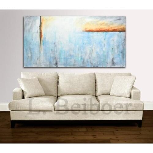 Large painting abstract art 6ft huge white blue gray modern painting large artwork wall art XXL art big