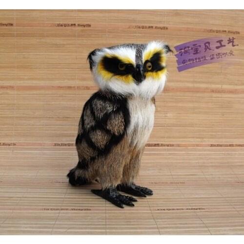 Big new simulation owl toy polyethylene&fur standing owl model gift about 22x11x18cm 2130