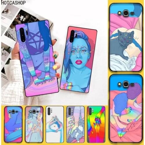 Digital Art Love Trippy psychedelic Phone Case For Samsung Galaxy Note20 ultra 7 8 9 10 Plus lite M51 M21 M30S