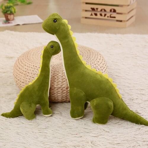 Kids Dinosaur Stuffed Plush Toy Solid Color Long-necked Dragon Doll Lovely Christmas Gift Baby Hug Sleep Doll Home Decoration