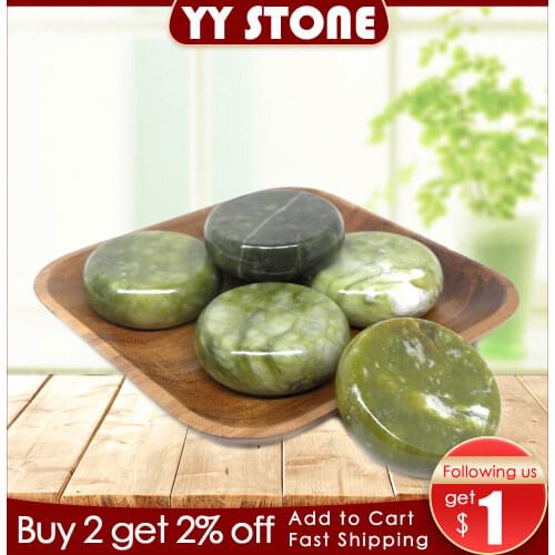6x6cm Spa hot Stone Beauty Stones Massage Green stone Natural Stone Hot Relieve Stress RELAX jade massage set toe massage