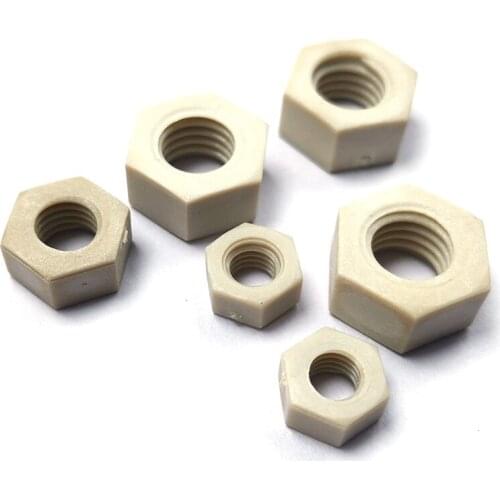 M3-M24 PPS Hexagon Nuts ,Polyphenylene Sulfide Plastic Hex Nut,F015