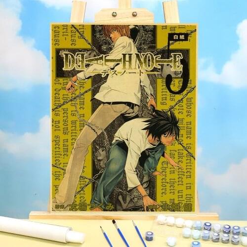 Landscape Classic Anime Series Death Note DIY Painting By Numbers Complete Kit Oil Paints 50*70 Canvas Pictures Art