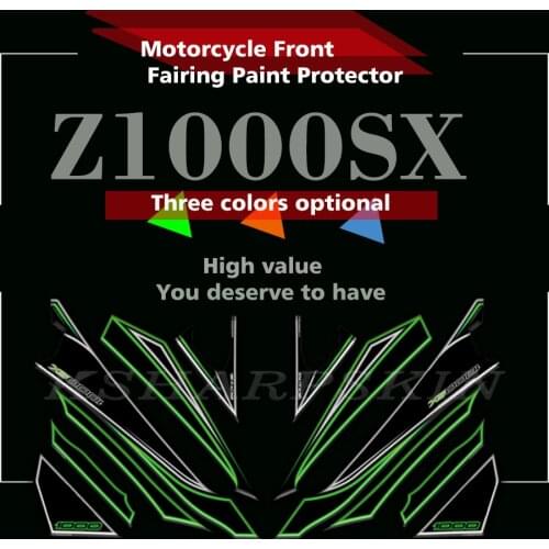 New Motorcycle Front Fairing Sticker 3D Gel Protector Number Board moto Engine Vehicle decals Suitable for KAWASAKI Z1000SX 2018