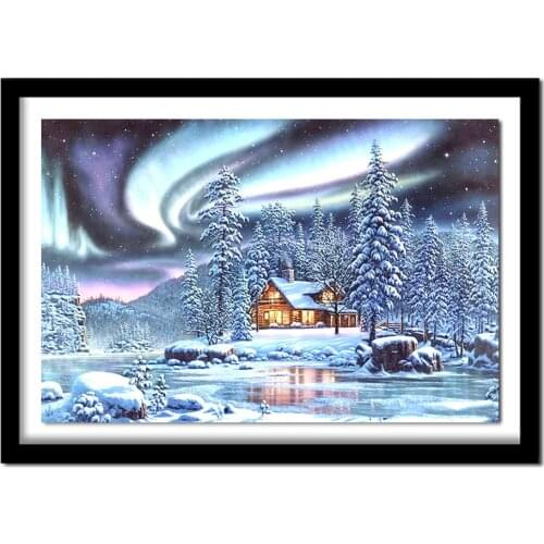 New 5D DIY Diamond Painting "Snow Scenic" Embroidery Full Square Diamond Cross Stitch Rhinestone Painting Decor Gift