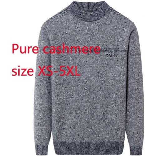 New Arrival Fashion High Quality Autumn Winter Thickened Pure Cashmere Pullover Sweater Computer Knitted Casual Plus Size XS-5XL