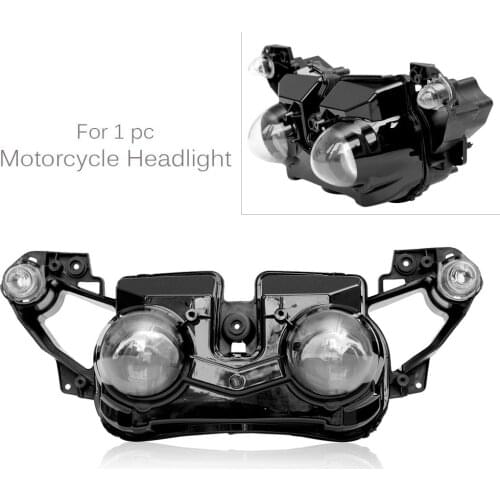 Motorcycle Headlight for Yamaha YZF R1 2009 2010 2011 2012 YZF-R1, Black Color Aftermarket Front Motor Head Lamp Lighting